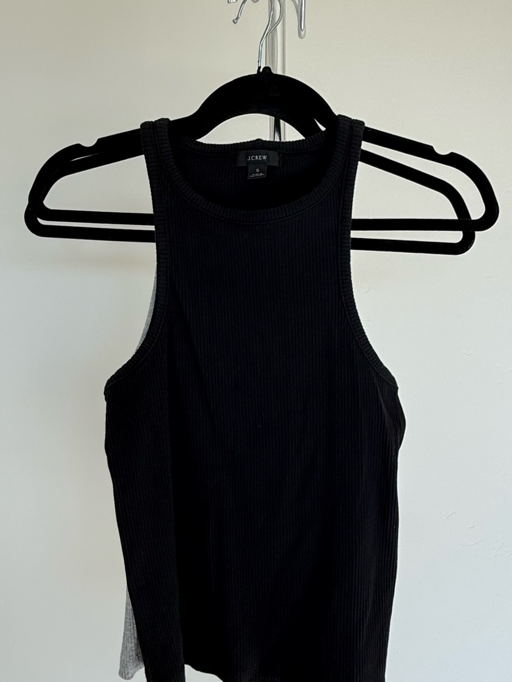 J. Crew Gray Ribbed Tank Top - Picture 2 of 8